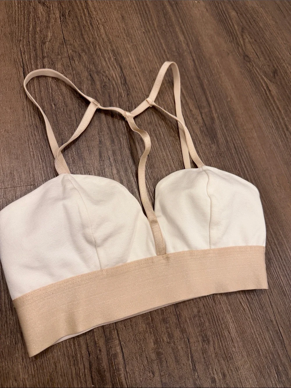 Retro bebe Cream and Nude Strappy Bralette, XS